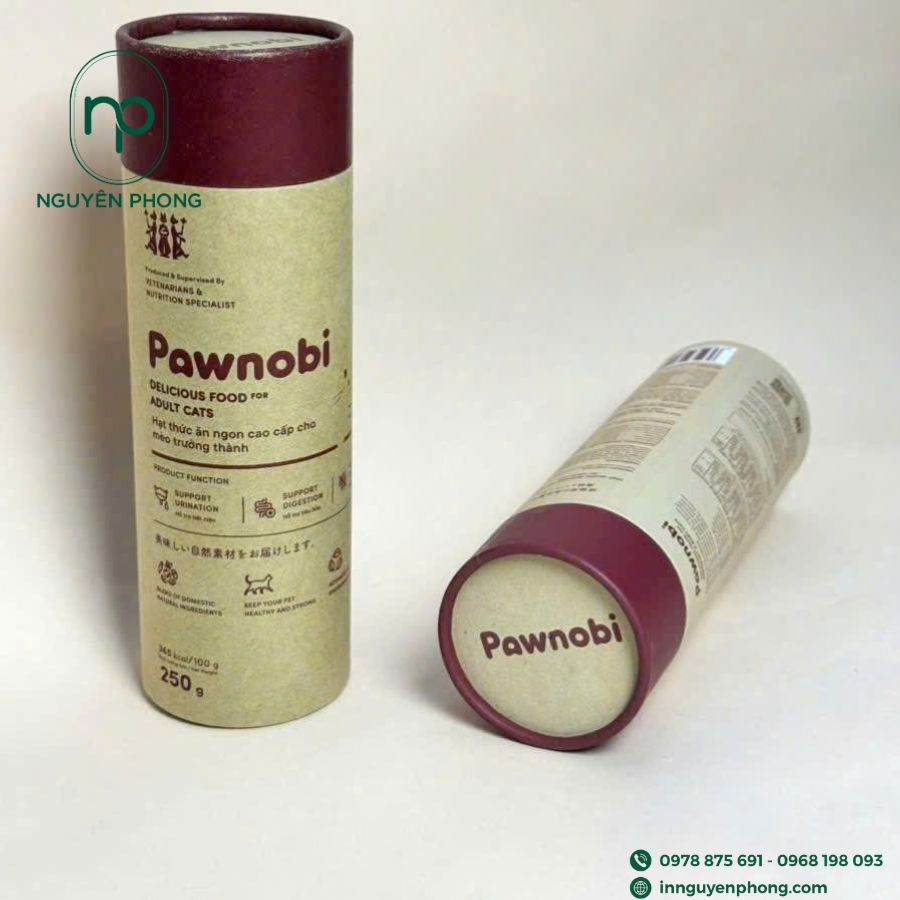 Mẫu hộp trụ tròn 